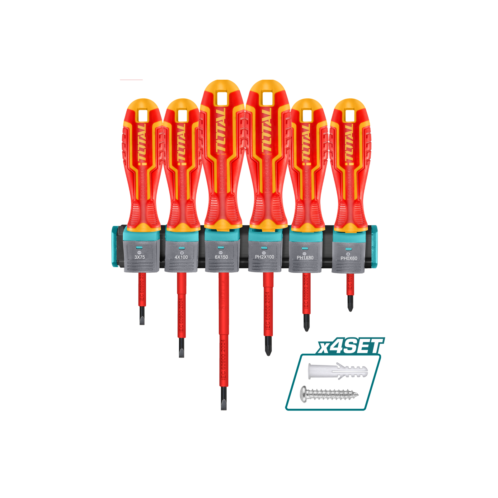 DESARMADOR TOTAL P/ELECTRICISTA SET 6pcs