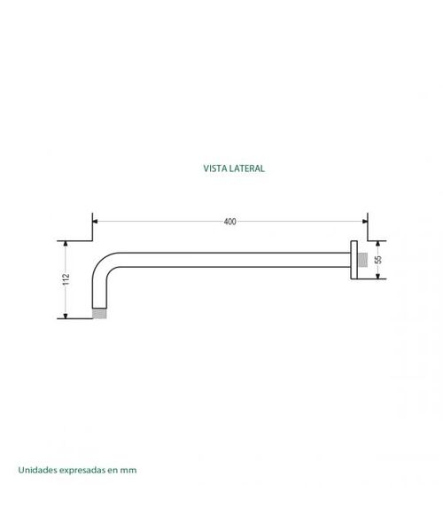 BRAZO PARA REGADERA 40 CM (BM-TR40)