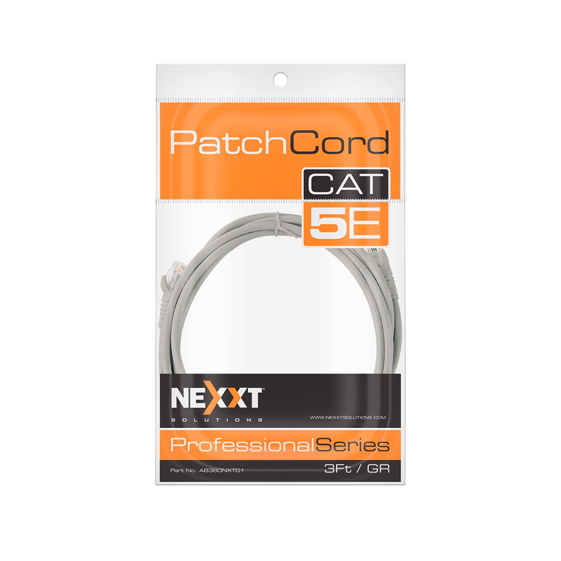 EXT. PATCH CORD CAT5E 10 PIES GRIS NEXXT AB360NXT23