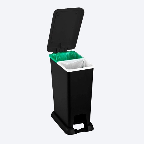 BASURERO RECICLAJE RES NO APROV 35L NEGRO RIMAX (12186-XP)