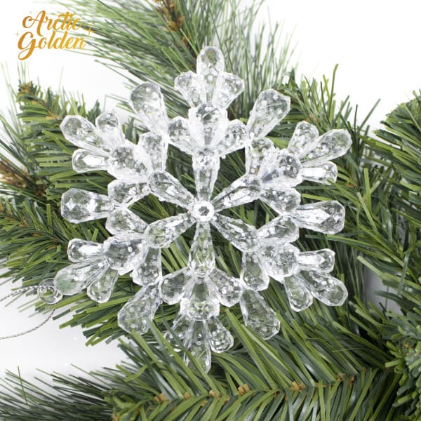 ADORNO NAVIDAD COPO DE NIEVE BLANCO AGOLDEN 11CM 2787-711711