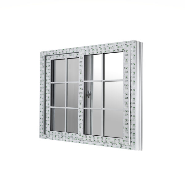 VENTANA FRANCESA VIDRIO CLARO CON R/M UPVC BLANCO 0.60X0.60 (S56)