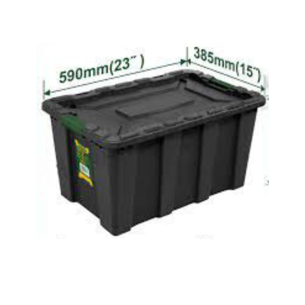 CAJA INDUSTRIAL MULTIUSOS 40LT PLASTICA NEGRA JADEVER JDTB3340