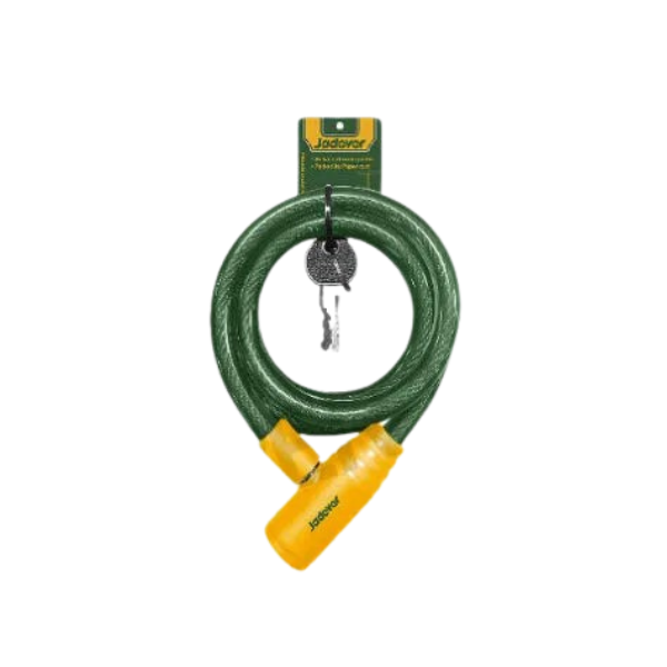 CABLE DE SEGURIDAD PARA BICICLETA JADEVER 12X1200 MM CON LLAVE JDBK1112