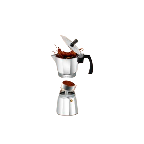 CAFETERA ITALIANA 0.3 L PLATEADO DECAKILA KMCF023M