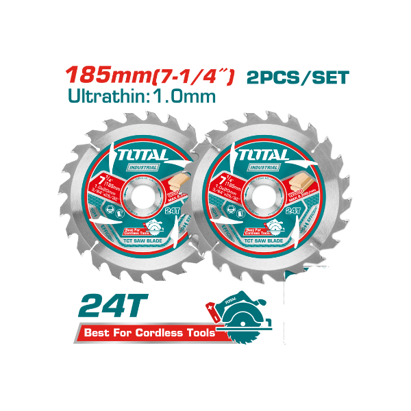 DISCO TOTAL SIERRA CIRC MADERA IND 7-1/4plgX24DT SET 2PCS TAC2331853