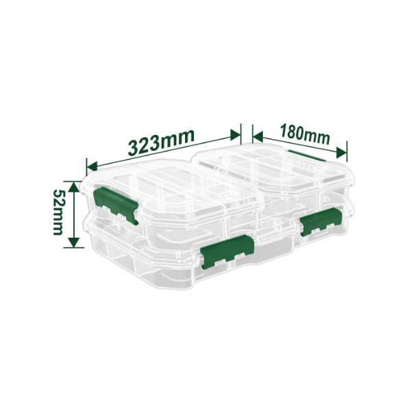 CAJAS ORGANIZADORAS PLASTICAS (3PCS)  TRANSPARENTE 16.5X18X5 CM JADEVER JDTB8343