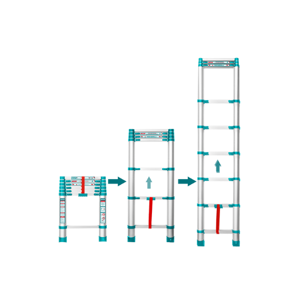 ESCALERA 6 PELDAÑOS TELESCOPICA TOTAL ALUM 330lb