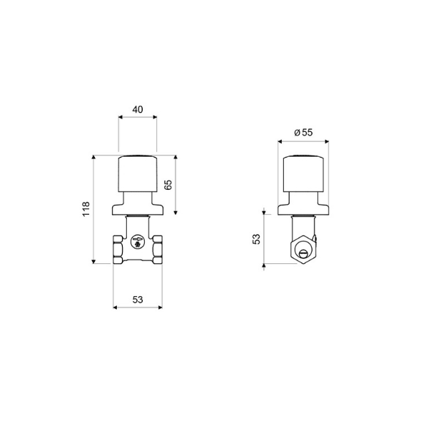 VALVULA DUCHA SENCILLA CROMADA ALLEGRO FV E479/15 CR