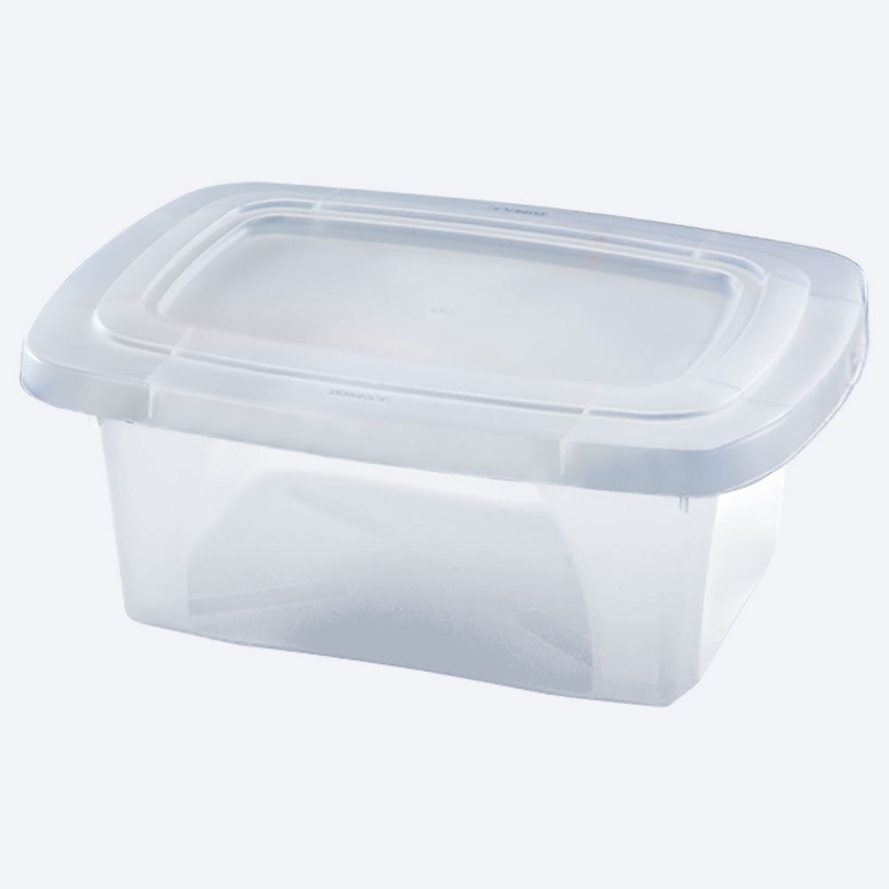 Caja organizadora con tapa Clear Rimax elaborada en plástico.