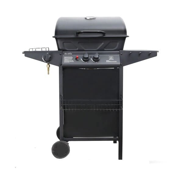 BARBACOA DE GAS CON HORNILLA Y RODOS ACERO INOXIDABLE DECAKILA KMGS005B