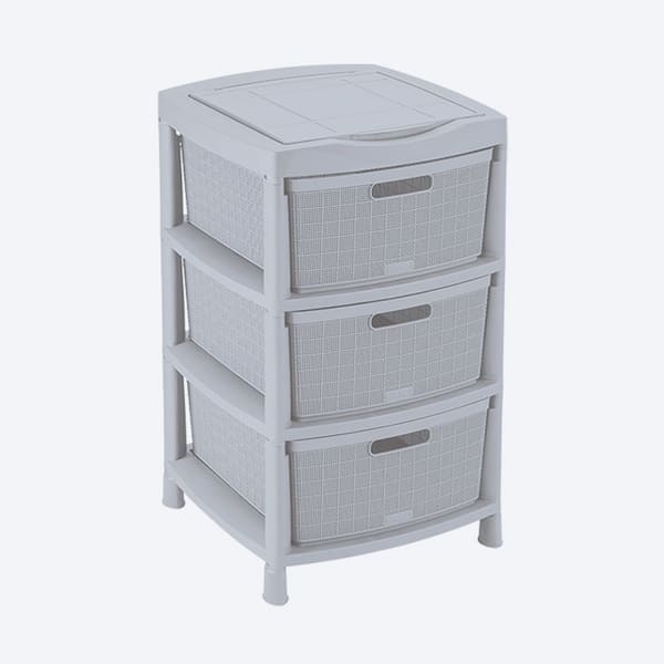 Cajonera 3 cajones de plasticos organizadores TAUPE 9833-XP Rimax