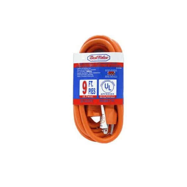 EXTENSION ELECTRICA UL BEST VALUE USO PESADO 9" 3X16 TSJ NARANJA (E33198)