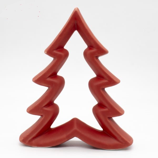 ADORNO NAVIDAD ARBOL SILUET GRAN ROJO 16X20CM PFOREST 333L