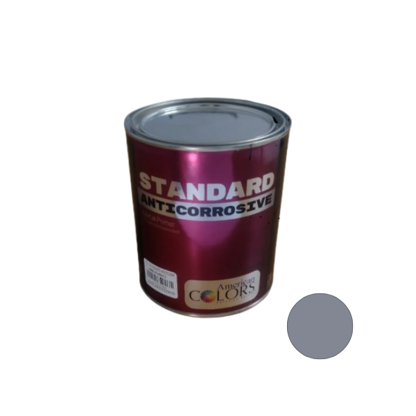 PINTURA ANTICORROSIVO GRIS CUARTO (0.946L) AMERICAN COLORS