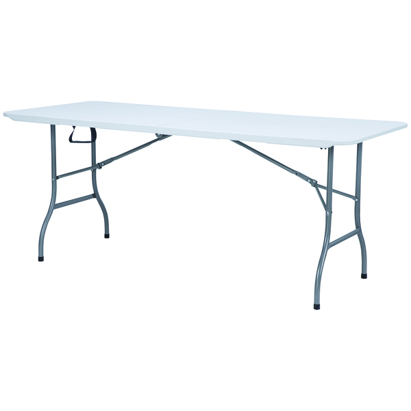 MESA PLEGABLE RECTANGULAR 180X75X74CM PLASTICO BLANCO HY-Z180A