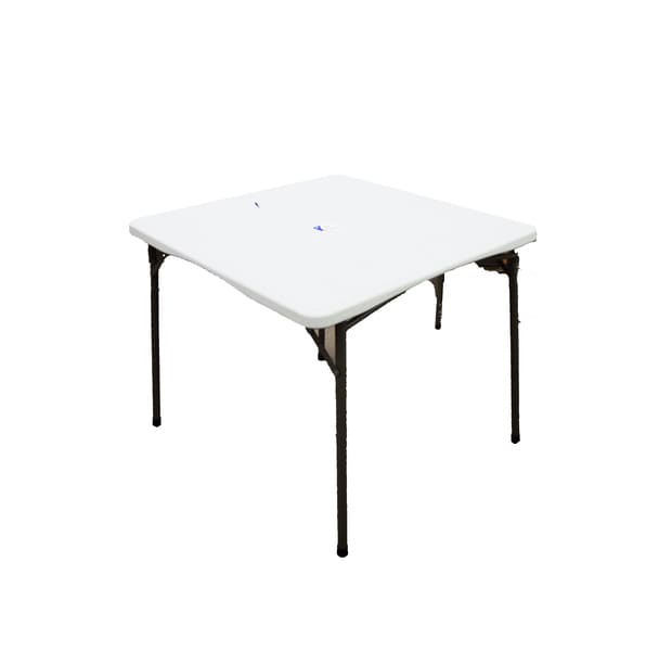 MESA PLEGABLE CUA PLASTICO BLANCO HY-F88B 88X88X74CM