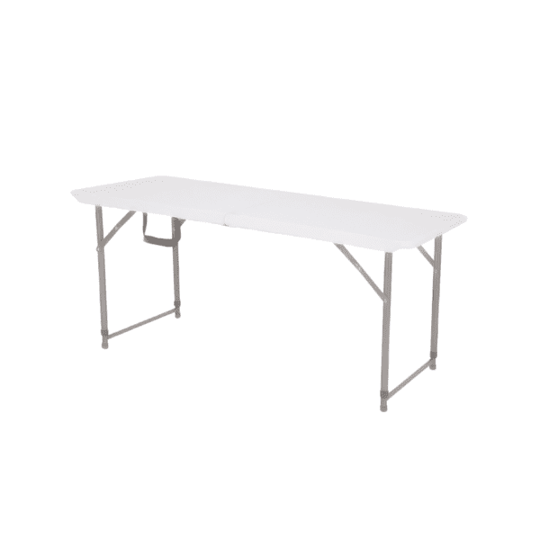 MESA PLEGABLE RECTANGULAR 120X60CM PLASTICO BLANCO HY-Z122C