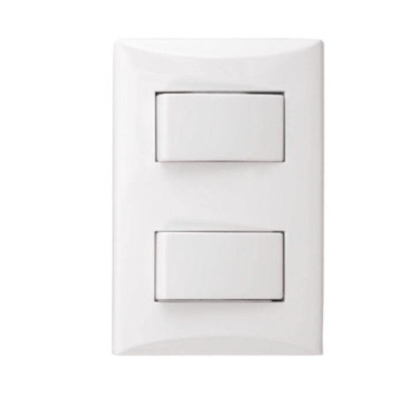 Placa de pared con interruptor de luz de espejo, interruptor doble