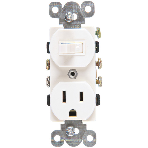 Interruptor Doble Eagle 271W 15A Blanco - EAG-271W – Productos