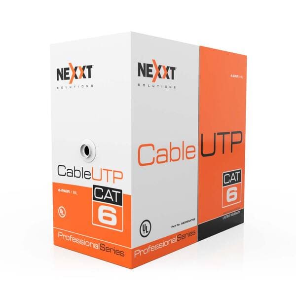 CABLE UTP CAT6 4 PARES NEGRO EXT. NEXXT AB356NXT07(MT)