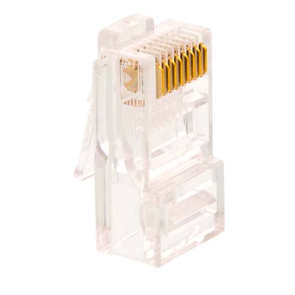 CONECTOR RJ45 MACHO PARA CABLE RIGIDO Y FLEXIBLE/ 25uds/ Categoría 6