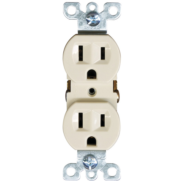 TOMA DOBLE EAGLE POLARIZADO EMPOTRAR MARFIL (270V)