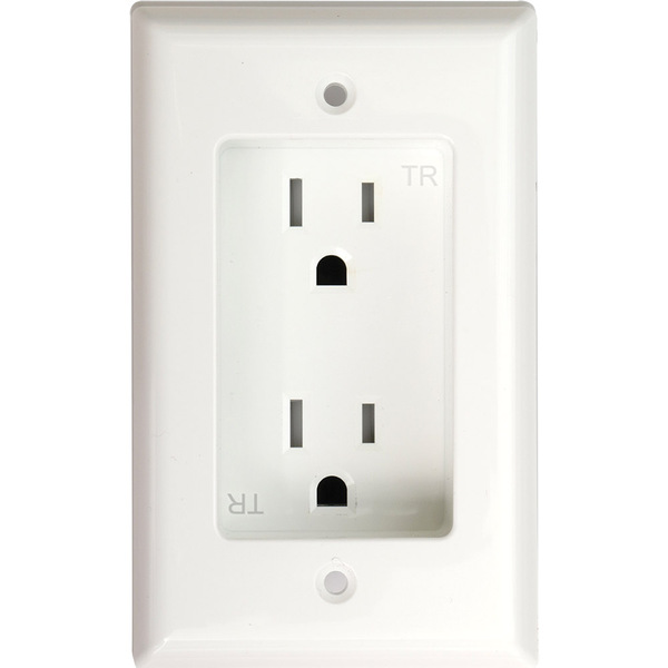 TOMA DOBLE EAGLE DECOR EMPOTRAR 15A BLANCO TR1108W