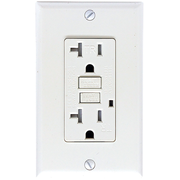 TOMA DOBLE EAGLE DECOR FALLA TIERRA 20A BLANCO (TRGF20-W)
