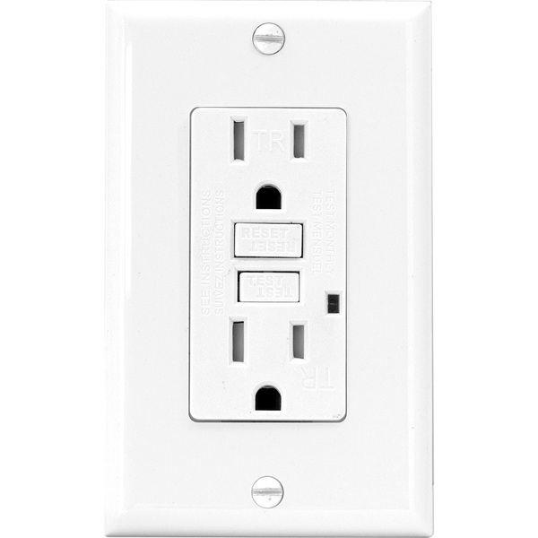 TOMA DOBLE EAGLE DECOR FALLA TIERRA 15AMP BLANCO (TRGF15-W)