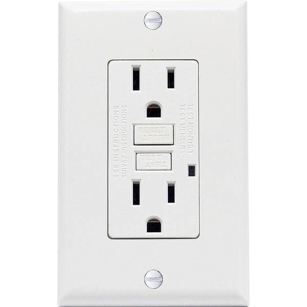 TOMA DOBLE EAGLE DECOR FALLA TIERRA 15AMP BLANCO GF15W