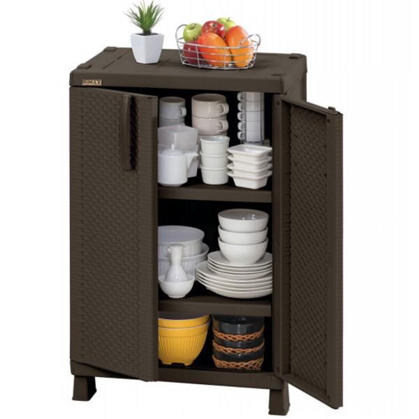 ARMARIO RATTAN MULTIUSOS MEDIANO WENGUE RIMAX