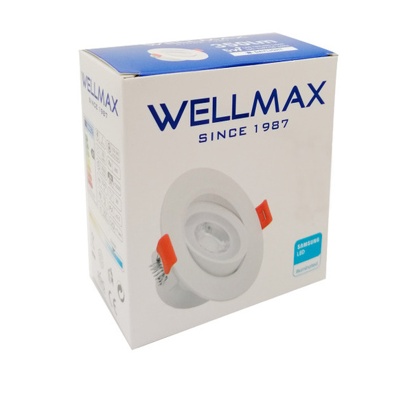 OJO DE BUEY LED 3 WELLMAX REDONDO 5W 6500K - Ferreterías Lemus El Salvador