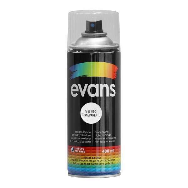 PINTURA EN SPRAY TRANSPARENTE 12.5 OZ EVANS SE190