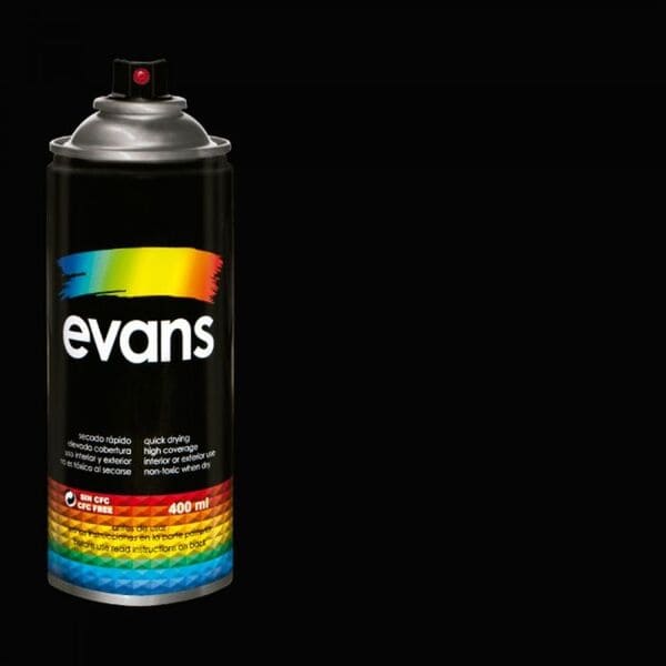 PINTURA EN SPRAY NEGRO AT 12.5 OZ EVANS SE1200