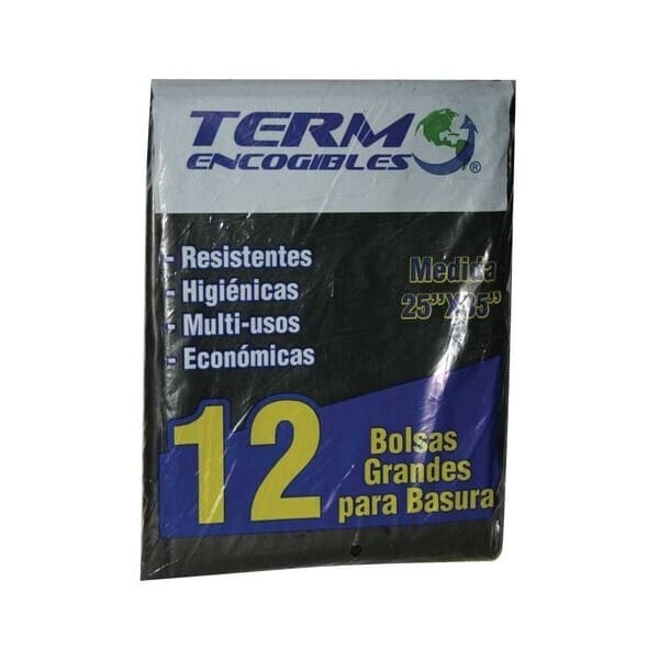 BOLSA P/BASURA NEGRA 25X35 (doblada)