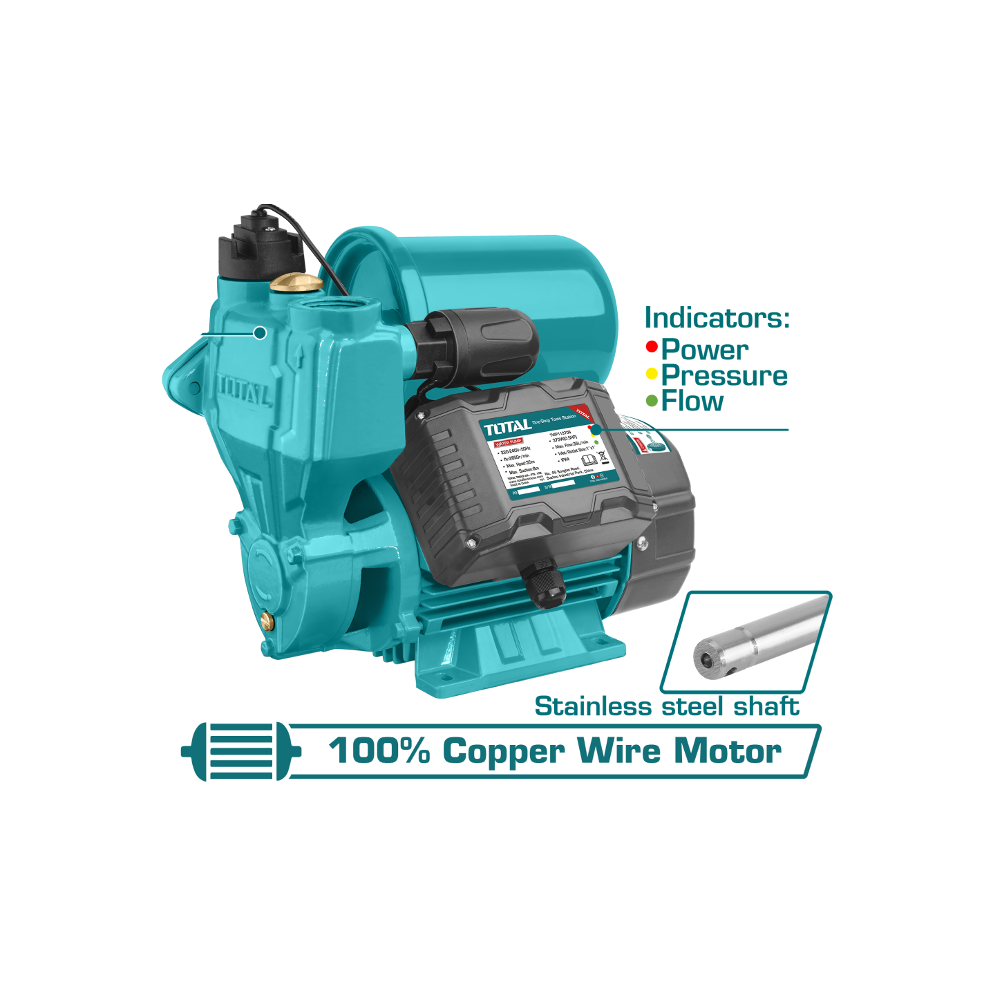 BOMBA SUMERGIBLE TOTAL PARA CISTERNA 1.5HP - Ferreterías Lemus El Salvador