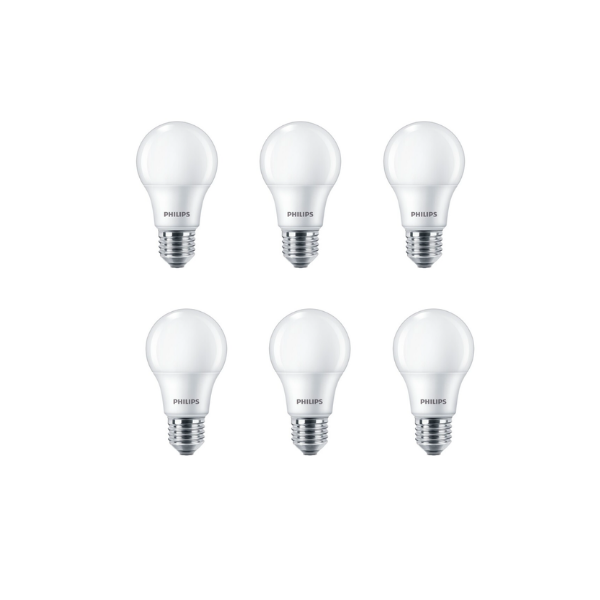 6 PACK BOMBILLO LED 6W PHILIPS E27 LUZ BLANCA (440500000134)