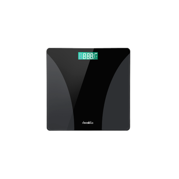 BASCULA BAÑO DIGITAL 2.5-180KG VIDRIO NEGRO DECAKILA KMTT038W