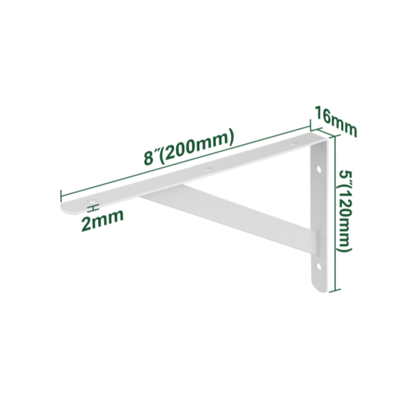 ESCUADRA REFORZADA BLANCA 5X8 PLG JADEVER JDZJ2320