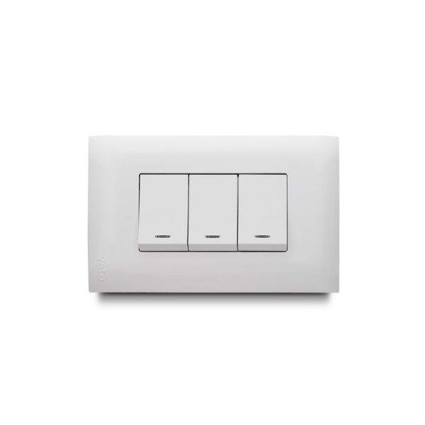 INTERRUPTOR DOBLE 2 VIAS VETO LINEA VIVE BLANCO (VIV14739)