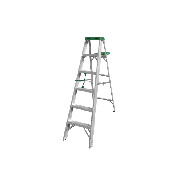 ESCALERA ALUMINIO 2 BANDA 5 PELDAÑOS C/BANDEJA 330lb 6FT JADEVER (JDLD4H06)