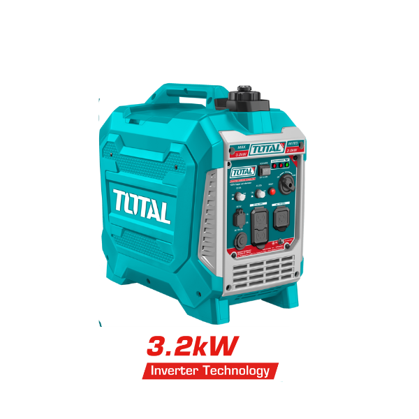 GENERADOR INVERTER A GASOLINA TOTAL 3,200W 4800rpm UTP535006