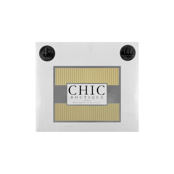 SABANA QUEEN BLANCA SET 4PCS POLYESTER CHIC COLLECTION 709-0445912