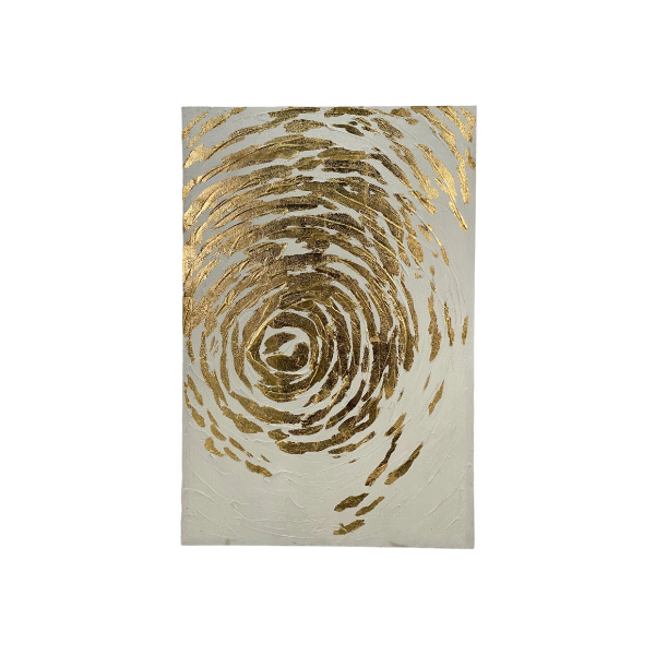 CUADRO DECORATIVO 80X3X120CM POLIESTER BLANCO-DORADO CONCEPTS 449-338908