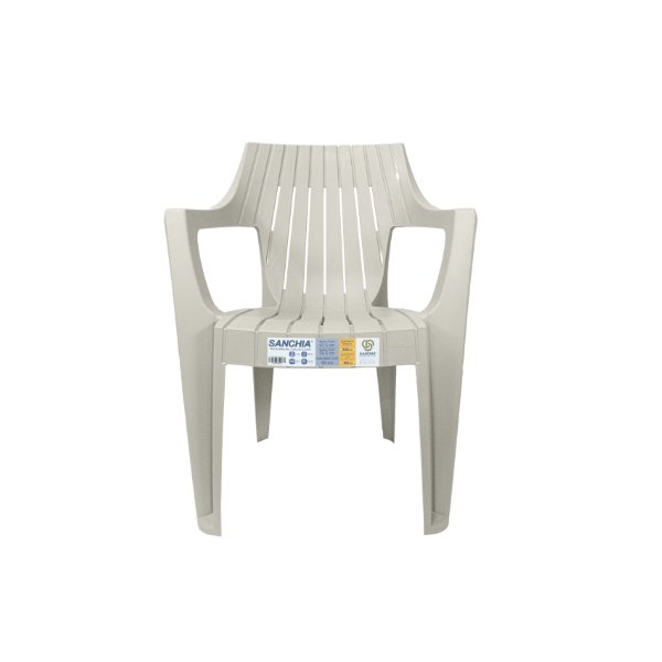 SILLA MACAO 83X52X48CM 330LB PLASTICA BEIGE SANCHIA PT10611130090