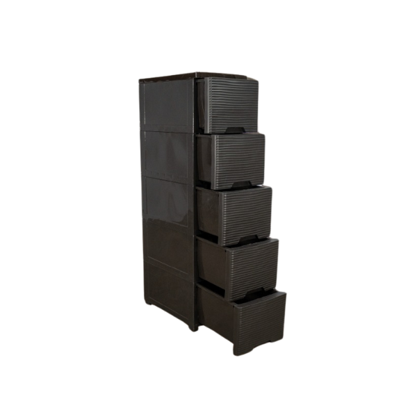 GAVETERO TINY 5G 110.6X26X40CM PLASTICO WENGUE SANCHIA PT40207140110