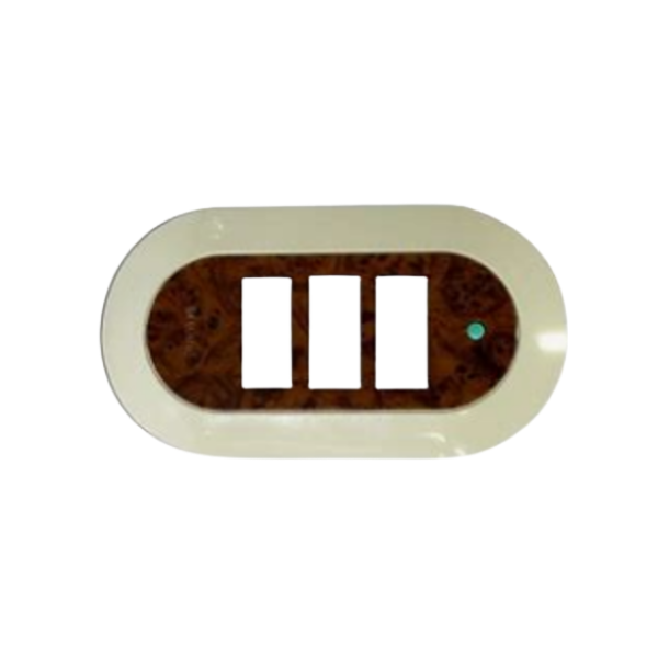 PLACA TRIPLE NUVA MAGIC BTICINO MADERA (503NU/3RN)