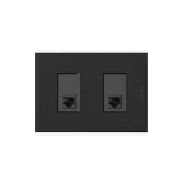 TOMA RJ45 CAT6 DOBLE NOBILE BTICINO COLOR NEGRO (AF2279EANG)