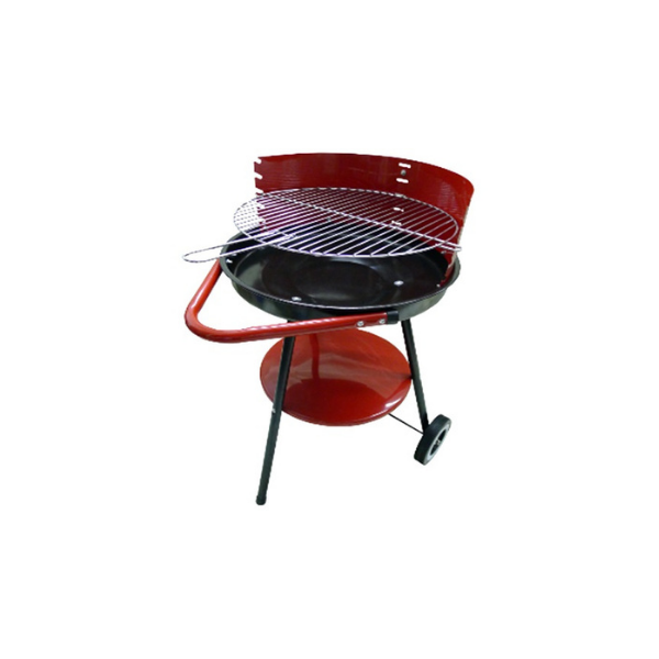 BARBACOA CARBON 43CM ACERO INOX ROJO-NEGRO 969-23018B